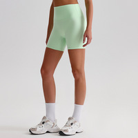 Nouvelle Collection Printemps/Été – Short de Yoga Taille Mi-Haute Couleur Unie – Effet Daim Double Face – Extensible et Respirant