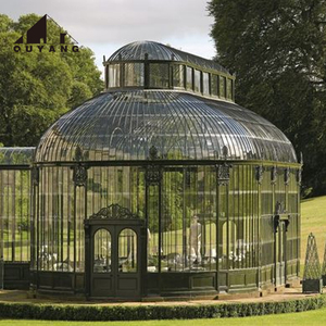 QUYANG Grande Veranda in Metallo con Tetto Mobile per Giardino Esterno, Giardino d'Inverno in Ferro Battuto, Serra in Metallo e Vetro, Gazebo - Product Image 2