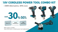 Kit combiné 4 outils 18V : Perceuse à percussion, Clé à chocs, Visseuse, Meuleuse d'angle – Ensemble d'outils électriques sans fil sans balais