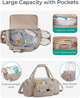 Sac à dos de sport imperméable 4-en-1 personnalisé, sac de voyage TSA avec compartiment à chaussures et poche pour vêtements mouillés pour femmes et hommes