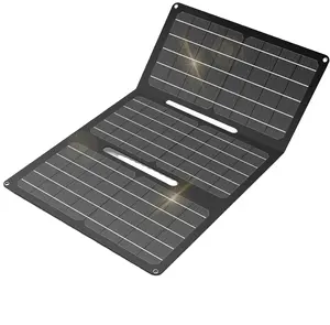 Cargador de panel solar plegable portátil de 30W, kit de panel solar de alta eficiencia a prueba de agua de 12 voltios, CC para estación de energía portátil USB