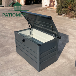 Boîte <span class=keywords><strong>de</strong></span> rangement gris foncé 165L X 64W X 62H, résistante à l'eau, <span class=keywords><strong>en</strong></span> <span class=keywords><strong>acier</strong></span> galvanisé, avec serrure et levage hydraulique à fermeture douce - Product Image 2