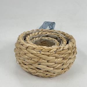 Cesta de paja tejida para el hogar y el jardín para exhibir flores - Product Image 2