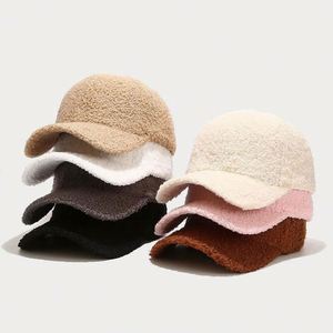 Wholesale New Autumn Fall Winter Outdoor Fashion Sports Caps Women Faux Lamb Wool Fuzzy Furry Baseball <b>Hat</b> - Product Image 1