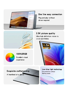23.8-inch Xách Tay 180Hz IPS Cảm Ứng Màn Hình Màn Hình Cho PS4/5 <span class=keywords><strong>2K</strong></span> Thứ Cấp Bảo Vệ Mắt Chứng Nhận Máy Tính Mở Rộng Màn Hình - Product Image 6
