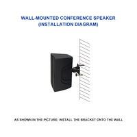 Enceinte murale 8 pouces, système de sonorisation sans fil, ensemble complet, appareil audio PA professionnel pour les lieux commerciaux