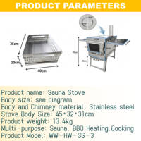Poêle de sauna extérieur en acier inoxydable, poêle à bois portable pour le camping, pour le chauffage de la tente et la cuisson