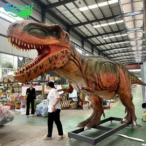 Gecai侏罗纪博览会定制制造模拟巨型真人大小恐龙动画机器人雷克斯恐龙