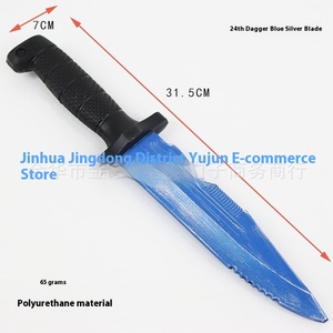 Simulación de PU, modelo de espada corta, juguete, pequeña daga, arma en goma suave y espuma de seguridad de plástico, Arma de goma decorativa, espada - Product Image 2