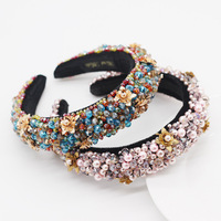 GEERDENG Vente en gros d'accessoires de cheveux Ins Fashion Girls Baroque Crystal Hair Bands Full Beads Elegant Jewel Headband with Pearls