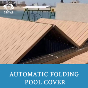 Cubierta Plegable para <span class=keywords><strong>Piscina</strong></span> Water Crown SGS03 con Acero Inoxidable y Madera, a Prueba de Polvo, Impermeable, Fácil de Guardar - Product Image 3