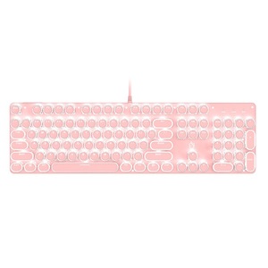 Teclado mecánico Hjk901 con interruptor azul, teclas redondas, teclado para juegos con cable para computadora de escritorio - Product Image 5