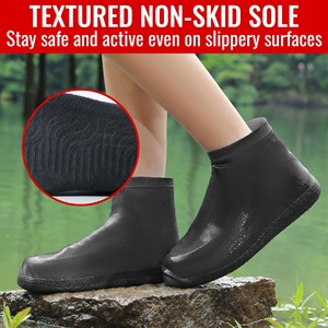 100% Cubiertas de zapatos de lluvia de látex natural-Cubrezapatos impermeables reutilizables para hombres y mujeres | Antideslizante y ecológico (OEM/ODM) - Product Image 3