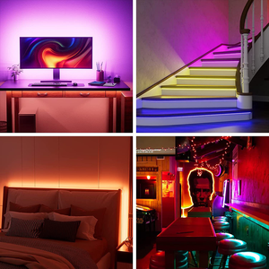 Bande lumineuse flexible RGBIC COB 5V 12V 24V 360leds 432leds 576leds 720leds 840leds Couleur changeante <span class=keywords><strong>multicolore</strong></span> pour la décoration de la chambre DIY - Product Image 6