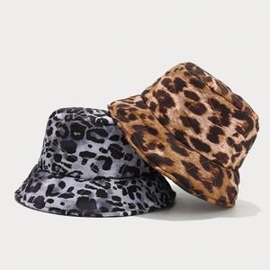 Sombrero de Pescador con Estampado de Leopardo para Mujer, Estilo Moderno para Otoño e Invierno - Product Image 4