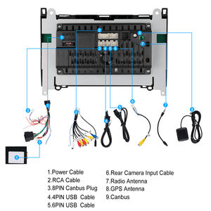 Hikity pour Benz <span class=keywords><strong>B200</strong></span> Viano VITO Classe A W169 Classe B W245 6+128/4+64G 7'' Autoradio CarPlay sans fil Android Auto GPS WIFI/GPS - Product Image 5