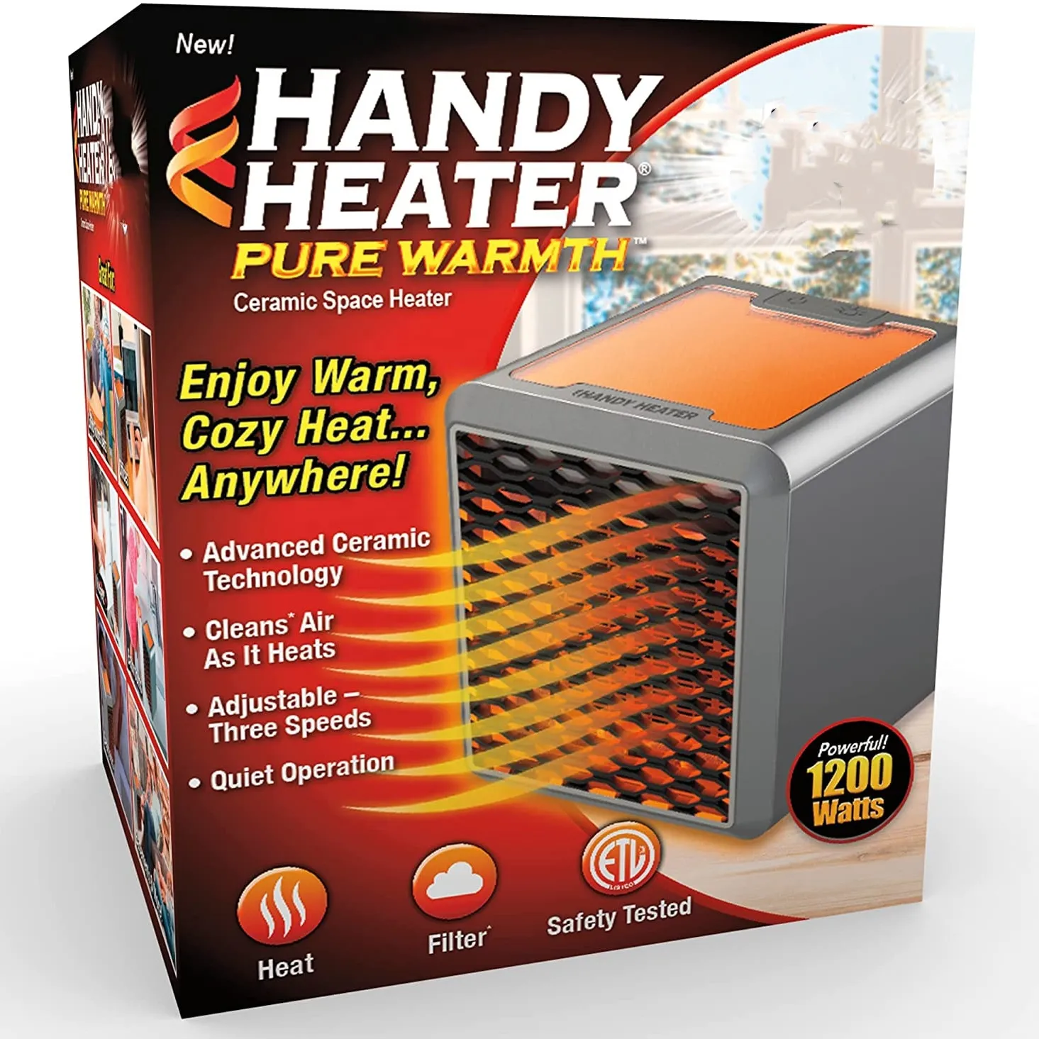 Home Portable Fan Heater Mini Small Sun Heater Outdoor Heaters