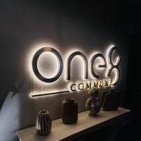 Letrero con Logotipo 3D Personalizado, Letrero Luminoso con Letras de Canal Retroiluminadas, Letrero para Exteriores de Pared para Negocios, Tiendas, Fachadas, Letrero LED Iluminado