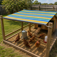 Filet d'ombrage coloré en HDPE pour poulailler, ferme d'élevage, poulailler, filet de refroidissement, protection solaire, abri pour animaux