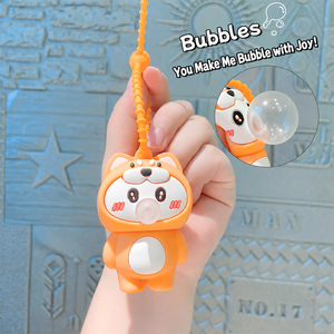 Llavero de silicona con diseño de pato que sopla burbujas, juguete antiestrés de dibujos animados, ideal para aliviar el estrés y como regalo. - Product Image 2