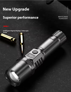 Outdoor Car Camping AA USB Rechargeable Long Range <b>Powerful</b> ABS Digital Display Zoomable Portable LED Flashlight - Product Image 5