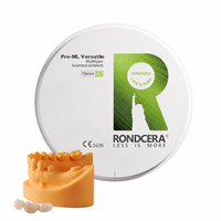 Disque en zircone polyvalent Rondcera de qualité implant CE pour la restauration dentaire CAD/CAM de bridges, couronnes et abutments personnalisés