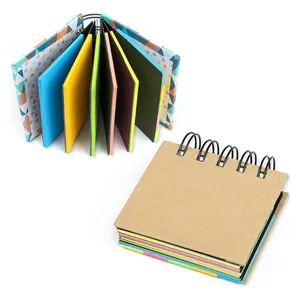 Cuaderno espiral de combinación autoadhesiva con notas adhesivas, marcapáginas marcado con páginas escolares personalizadas