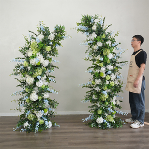 Customization Romance Green series <b>artificial</b> Flower Arch for Wedding gate background Decoration and Arrangement - Product Image 1