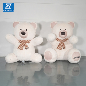 Felpa gigante inflable Oso Blanco mascota de dibujos animados el oso con gafas personaje inflable decoración publicitaria - Product Image 1