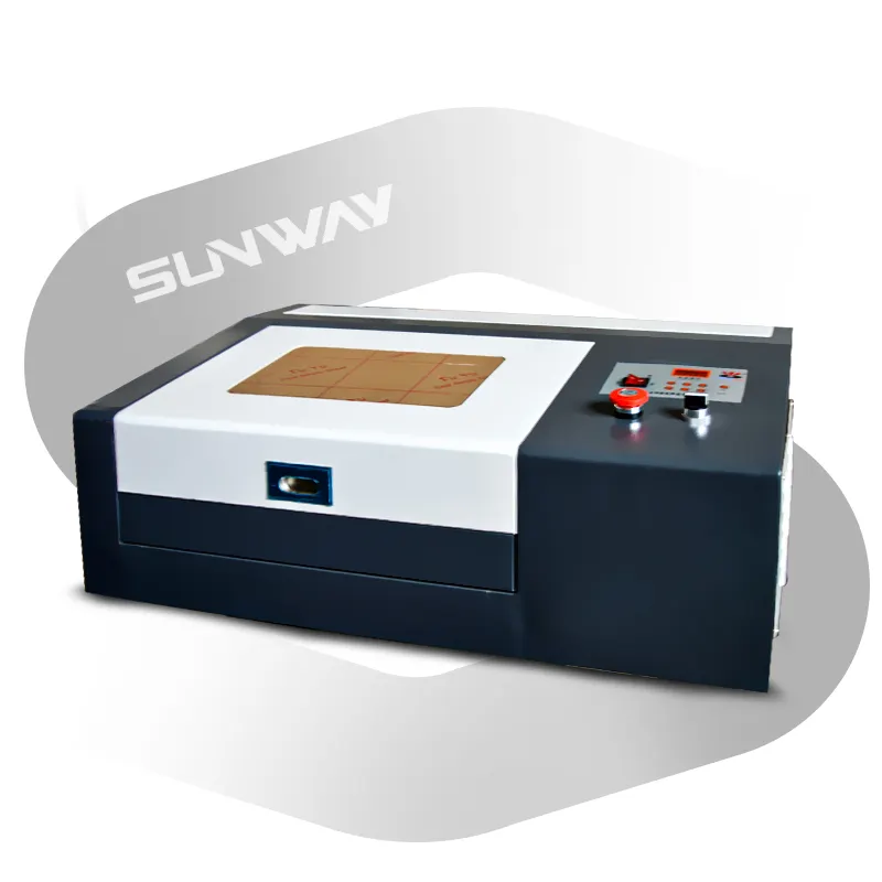 Economical K40 Mini 40W 50W Ruida 3020 CO2 Laser Engraver Machine 40 Watts 3020 for Rubber Stamp, Wood, Acrylic Engraving