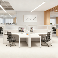 Centre d'appel à cloison haute 2 4 6 8 personnes Sièges Poste de travail Bureau Bureau
