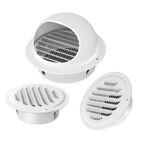 Hefengxing External Air Vent Cover Stainless Steel Baking Paint Screw Fixing Single Layer Hood For Kitchen Bathroom Exhaust - Product Image 1