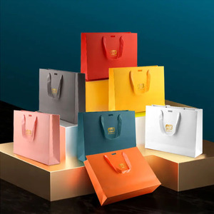 Custom Luxury Gold Foil Matte Embossed Laminated Paper <strong>Bag</strong> Logo <strong>Large</strong> Medium White <strong>Gift</strong> Sturdy Paper Clothing Store Shopping <strong>Bag</strong> - Product Image 3