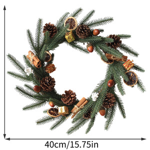 Décorations <span class=keywords><strong>de</strong></span> Noël, <span class=keywords><strong>couronne</strong></span> <span class=keywords><strong>de</strong></span> Noël pour porte, décoration <span class=keywords><strong>de</strong></span> fenêtre, support OEM/ODM - Product Image 2