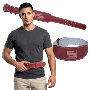 Professional Heavy Duty Cowhide Power Lifting Belt-Non-Slip Adjustable for Gym & Strength Training - Product Image 1