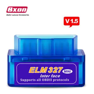 适用于IOS和安卓迷你Elm327 BT OBD2 V1.5 Elm 327 OBD 2车载诊断工具扫描仪Elm327 OBDII适配器obd自动诊断