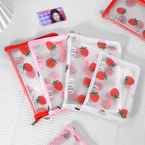 Không thấm nước rõ ràng trang điểm túi dây kéo tập tin Túi A5 tài liệu bút nộp hồ sơ sản phẩm Túi thư mục văn phòng trường nguồn cung cấp - Product Image 6