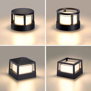 Lampe murale solaire LED pour colonne, style chinois moderne, IP65, étanche, en aluminium, pour cour, villa, aménagement de jardin, CE - Product Image 4