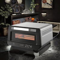 Four à pizza professionnel 17L Four électrique haute température Four à convection Grille-pain Contrôle numérique Multifonctionnel avec fonction de cuisson