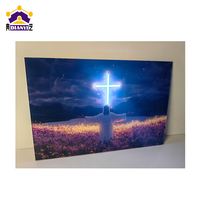 Jésus Portrait Christianisme Décor Peinture sur Acrylique Art Peintures Murales Moderne Religion Arts LED Affiche