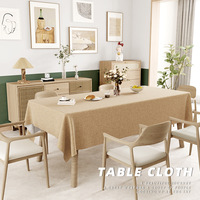 Nappe de table rectangulaire RUNXI TC-0608001 en coton-lin de style japonais, couleur unie, de luxe, anti-poussière, pour machine à café