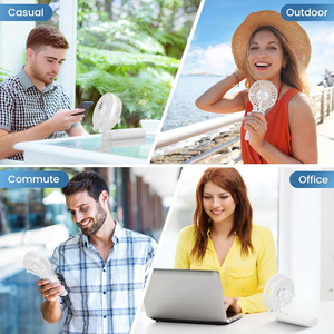 พัดลมมือถือขนาดเล็กแบบพกพาพร้อมที่ชาร์จไฟได้พัดลม USB ขนาดเล็กพับเก็บได้ - Product Image 2