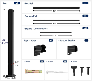 Système de balustrade en aluminium et acier inoxydable pour balcon extérieur, installation facile, vente en gros, personnalisable avec tout matériau, accessoires offerts - Product Image 3