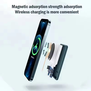 Logotipo personalizado 5000mAh 10000mAh Mini cargador inalámbrico magnético banco de energía para <span class=keywords><strong>iPhone</strong></span> 12 <span class=keywords><strong>13</strong></span> 14 15 16 17 <span class=keywords><strong>Pro</strong></span> <span class=keywords><strong>Max</strong></span> cargador portátil - Product Image 4