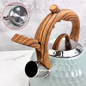 2.5L bạc hà màu xanh lá cây thép không gỉ huýt sáo trà ấm đun nước nhà bếp bền nước sôi thân thiện với môi Trọng lượng nhẹ búa kết thúc - Product Image 5