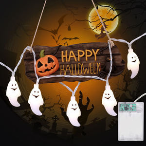 Guirnalda de Luces Solares de 6.5m con 30 LED para Halloween, Impermeable, con Diseño de Fantasmas, para Decoración de Jardín, Patio y Festivales - Product Image 2