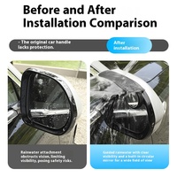 2PCS Car View Mirror Cover Mirror Rain Gaurds Eyebrow Rear View Mirror Rain Protector