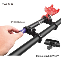 Extension de guidon de vélo en alliage d'aluminium, 10 FERTS, avec chargeur USB, Powerbank, accessoires pour cycles