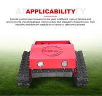 Tondeuse à gazon robotisée durable et fiable, entièrement automatique, télécommandée, sans fil, alimentée par batterie, avec boîte de vitesses haute performance