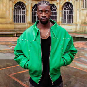 Giacche e Cappotti da Motociclista in Pelle Personalizzati per Uomo, con Borchie, Pesanti, Invernali, Antivento, con Zip, Stile Baseball e Aviatore - Product Image 1